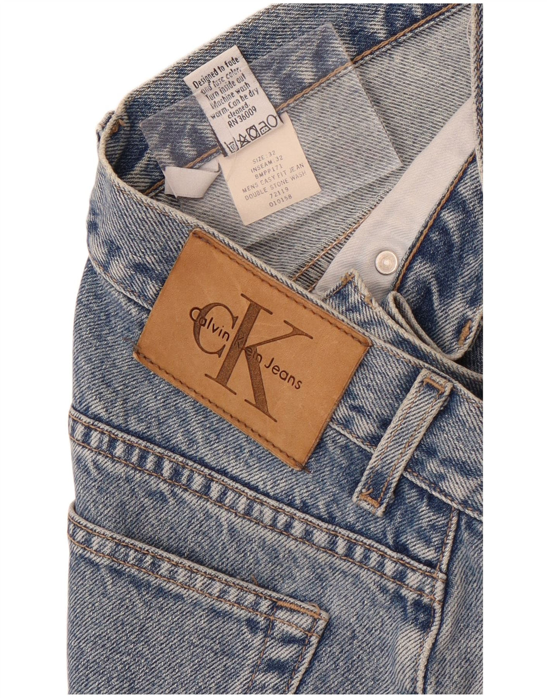 Calvin Klein Jean Slim W32 L28 Homme Bleu Coton