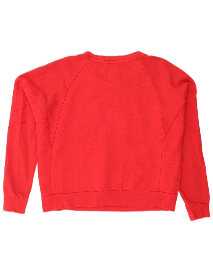 Superdry Sweat-shirt surdimensionné graphique pour femme UK 10 petit coton bleu
