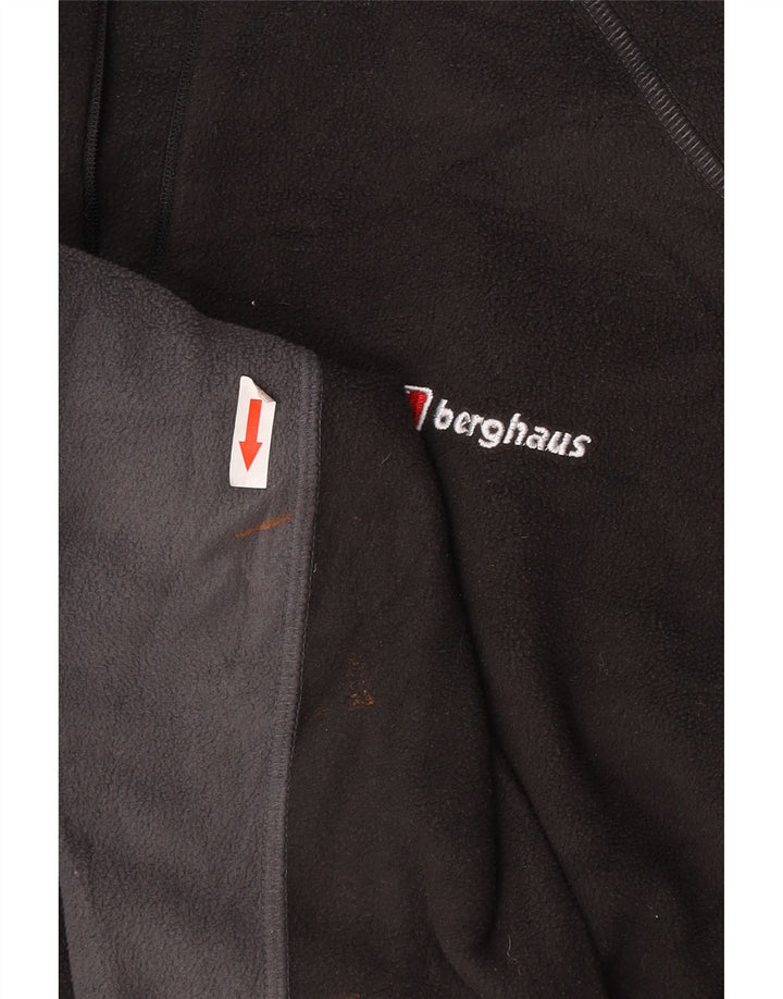 Berghaus Pull polaire à col zippé pour homme Large Noir Colorblock Polyester