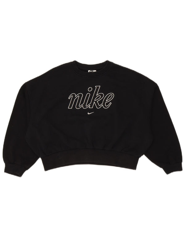 Nike Sweat-shirt court surdimensionné pour fille 10-11 ans Noir moyen