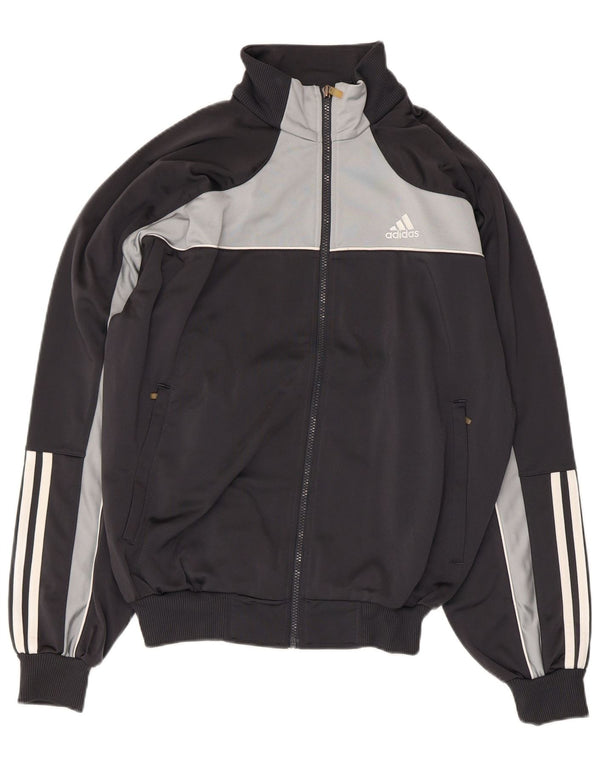Adidas Veste de survêtement graphique pour homme UK 36/38 Small Noir Colourblock