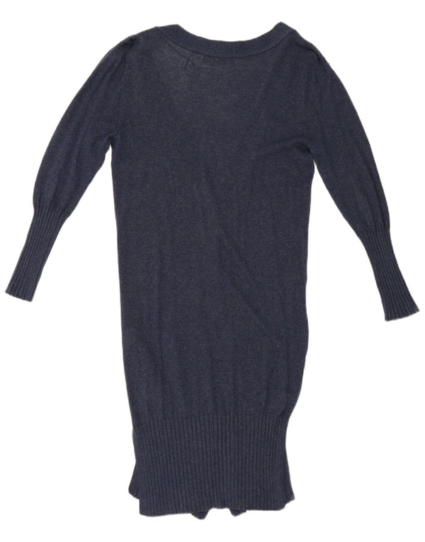 Marks & Spencer Pull cardigan long pour femme UK 10 Small Bleu marine