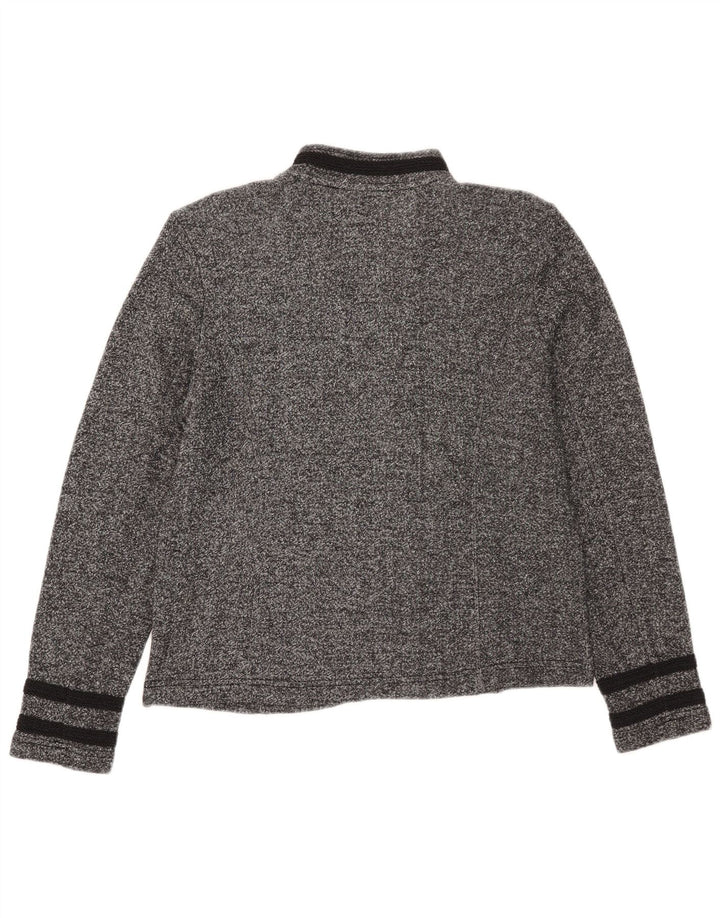Tommy Hilfiger Veste Blazer Femme UK 14 Grand Coton Chiné Gris