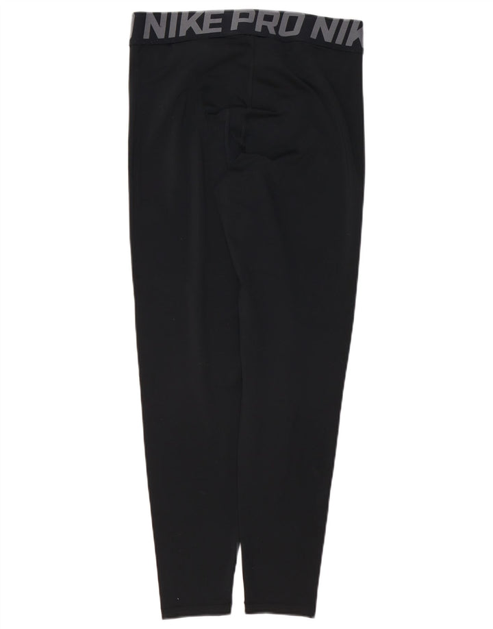 NIKE Legging graphique Dri Fit pour femme UK 12 Polyester noir moyen