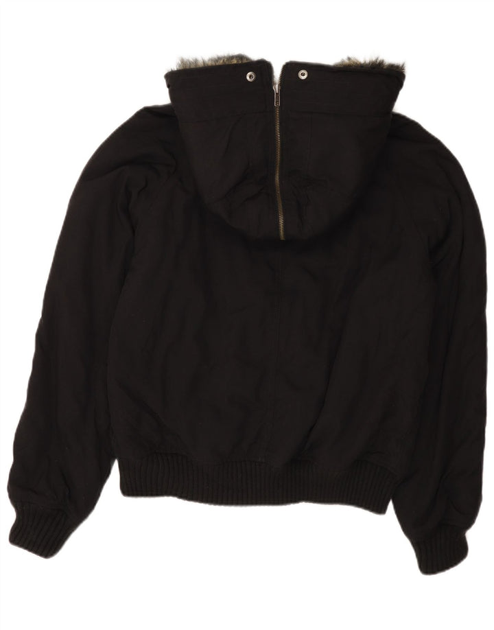 WOOLRICH Veste bomber à capuche pour homme UK 38 Medium Noir Nylon