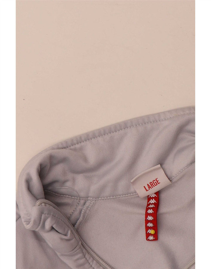 Kappa Veste de survêtement graphique pour femme UK 16 Large Gris Colorblock