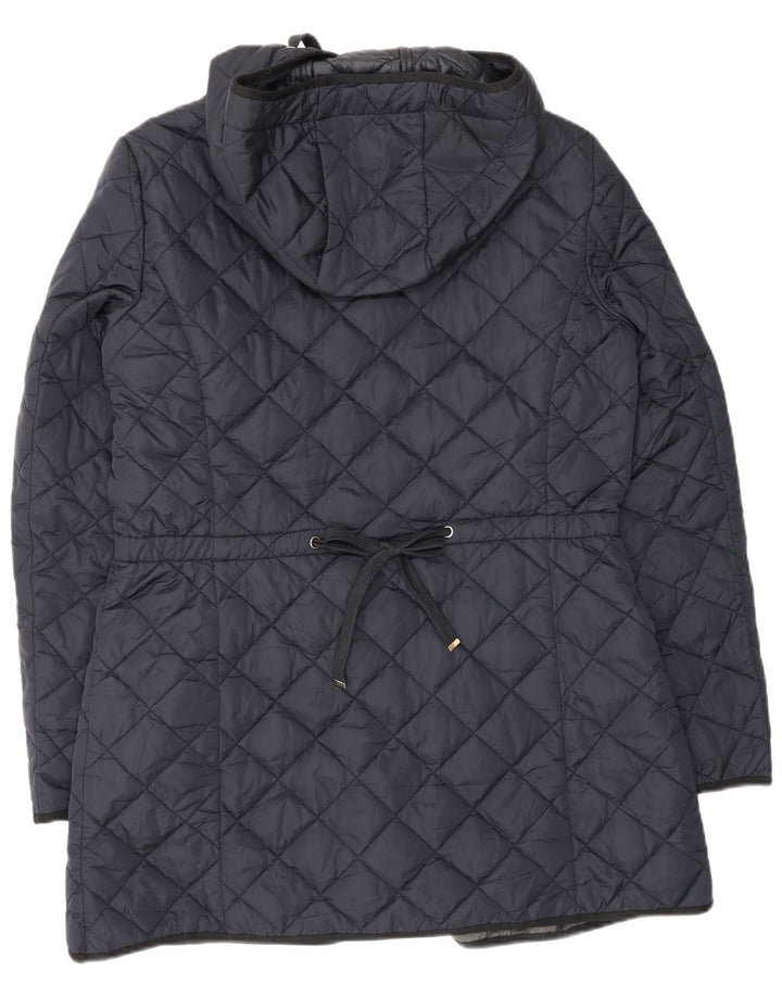 Massimo Dutti Veste matelassée à capuche pour femme UK 18 XL Bleu marine