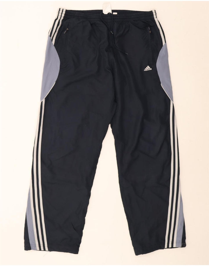 Adidas Pantalon de survêtement pour homme XL Bleu marine Colorblock Polyester