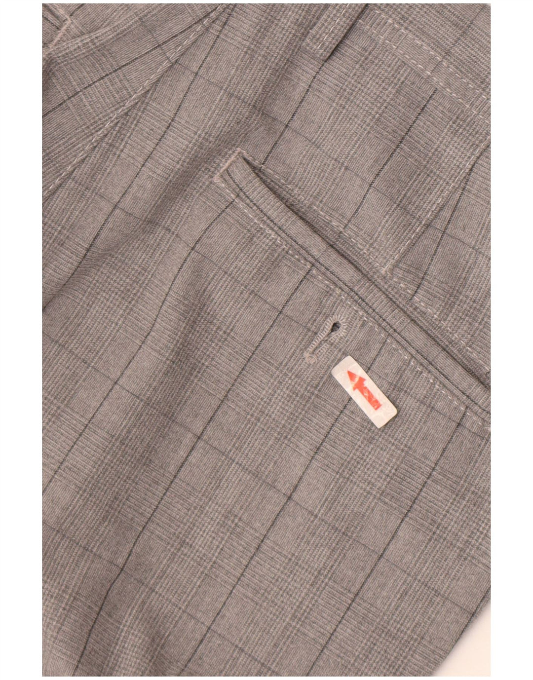 Zara Pantalon Chino Slim Homme EU 38 Small W30 L28 Gris Carreaux Polyester