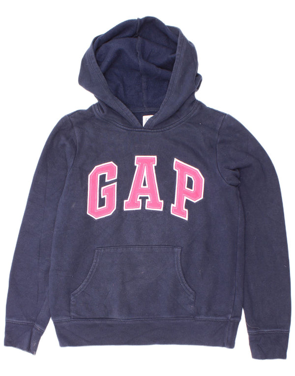 Gap Pull à capuche graphique pour fille 11-12 ans XL Bleu marine Coton