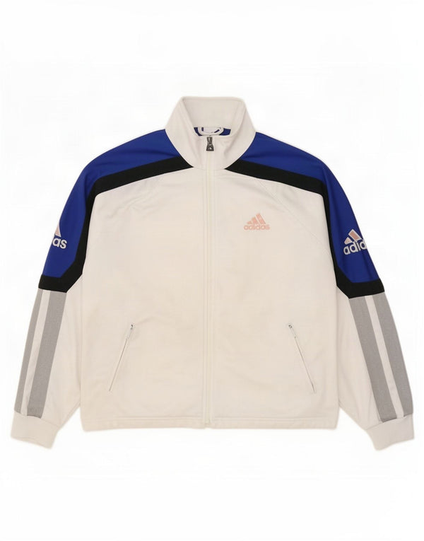 Adidas Veste de survêtement graphique pour homme UK 38/40 Blanc moyen Colourblock