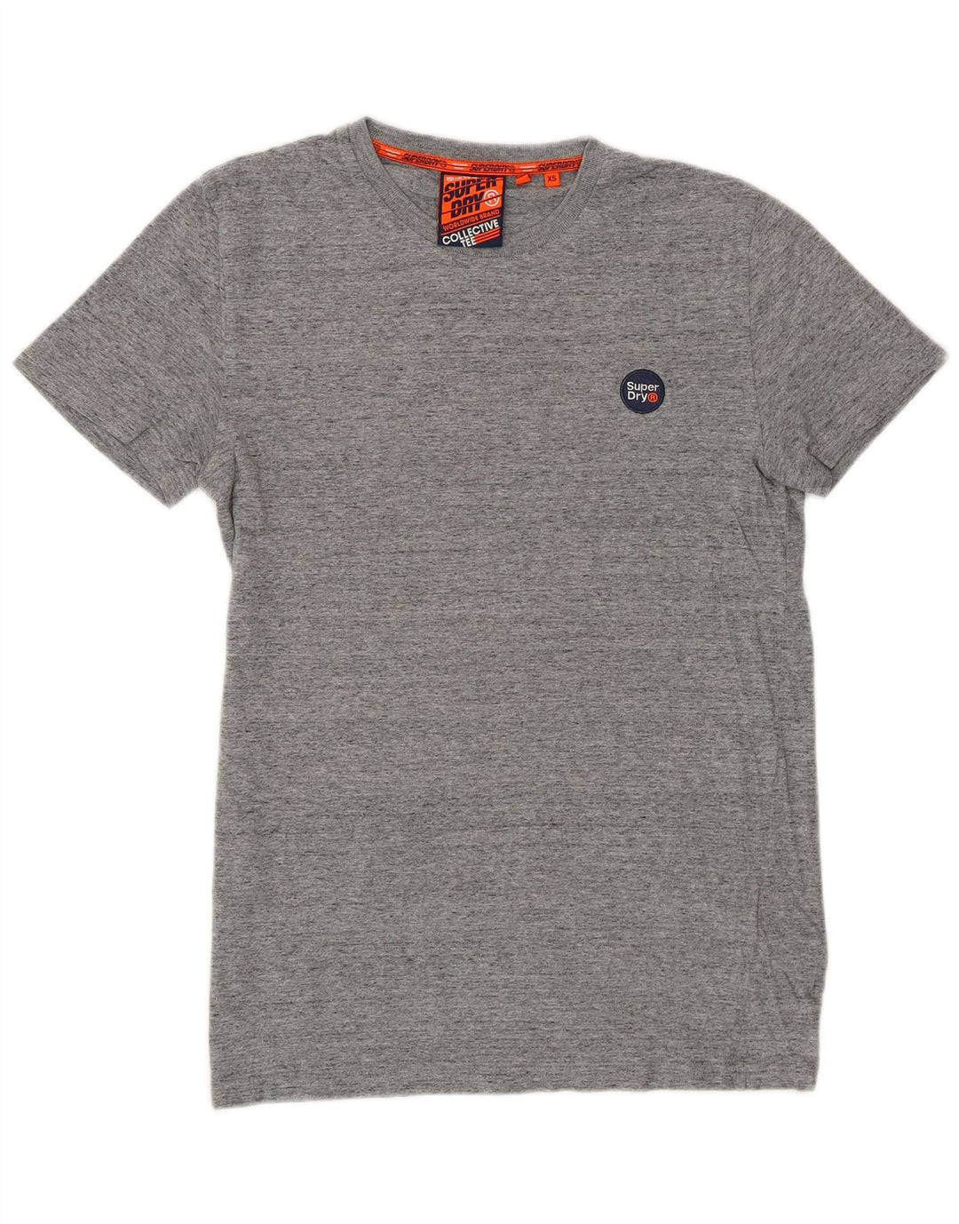 Superdry T-Shirt Top XS Gris Moucheté Coton Homme