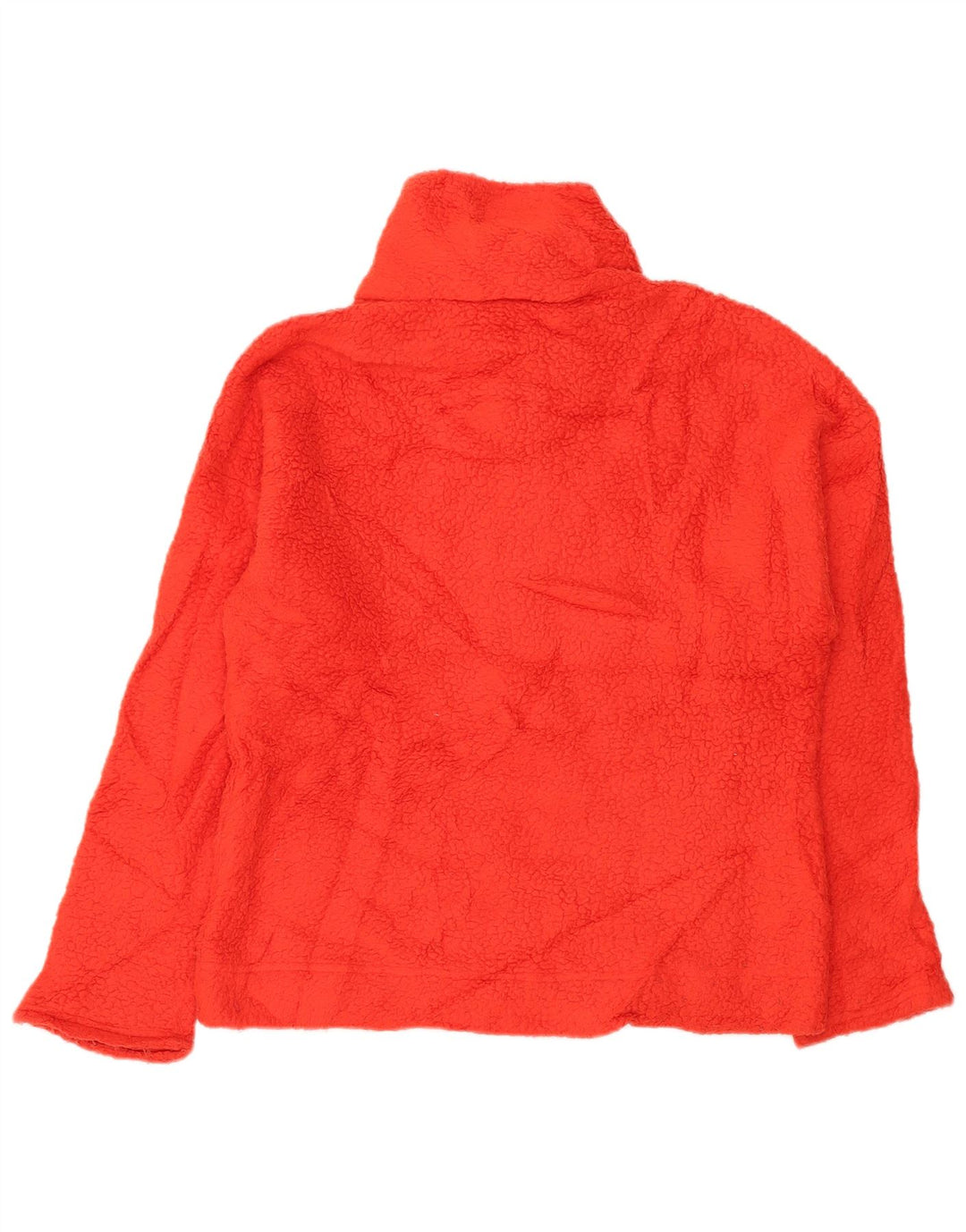 J. CREW Pull polaire à col zippé pour femme UK 14 Orange moyen Polyester