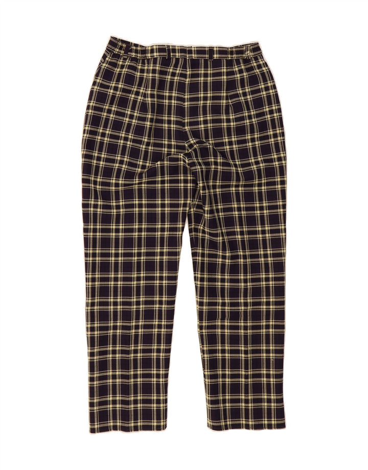 VINTAGE Womens Straight Cropped Trousers W30 L25  Black Check Vintage Vintage and Second-Hand Vintage from Messina Hembry 
