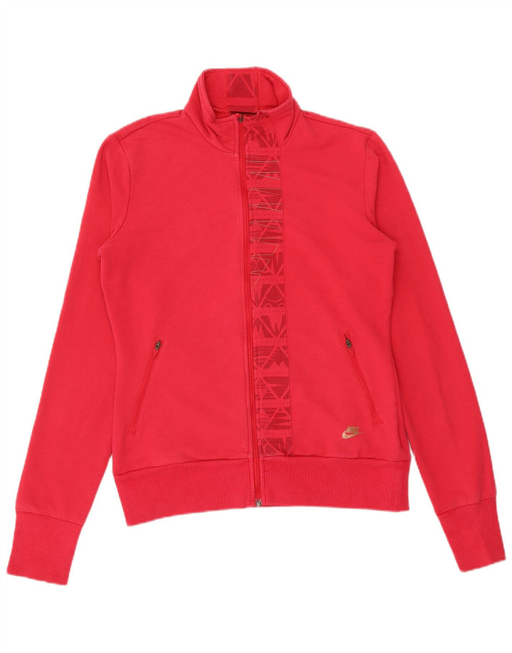 Nike Veste de survêtement graphique pour femme UK 12/14 Rose moyen en coton