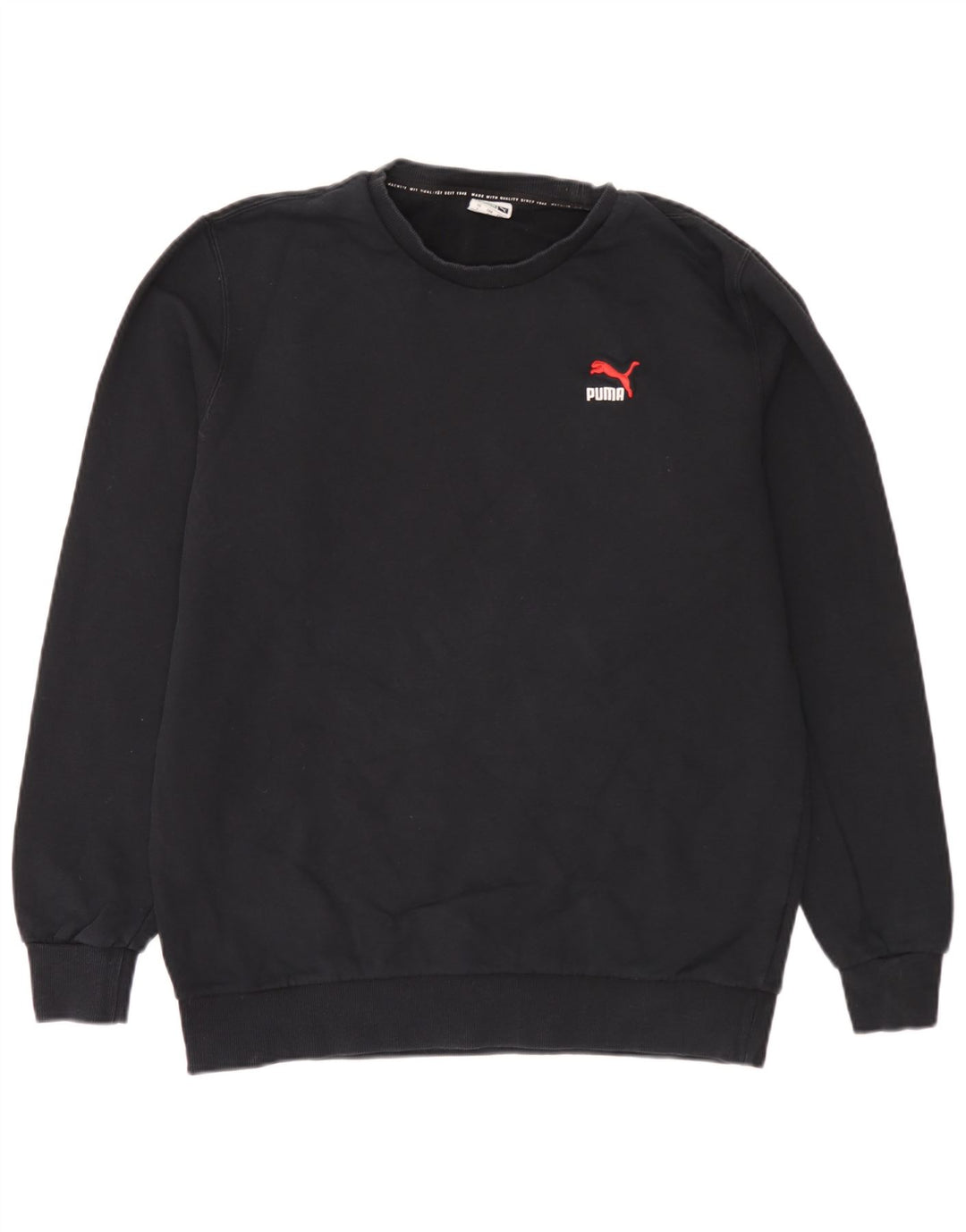 Puma Sweat-shirt pour homme en coton noir Taille L