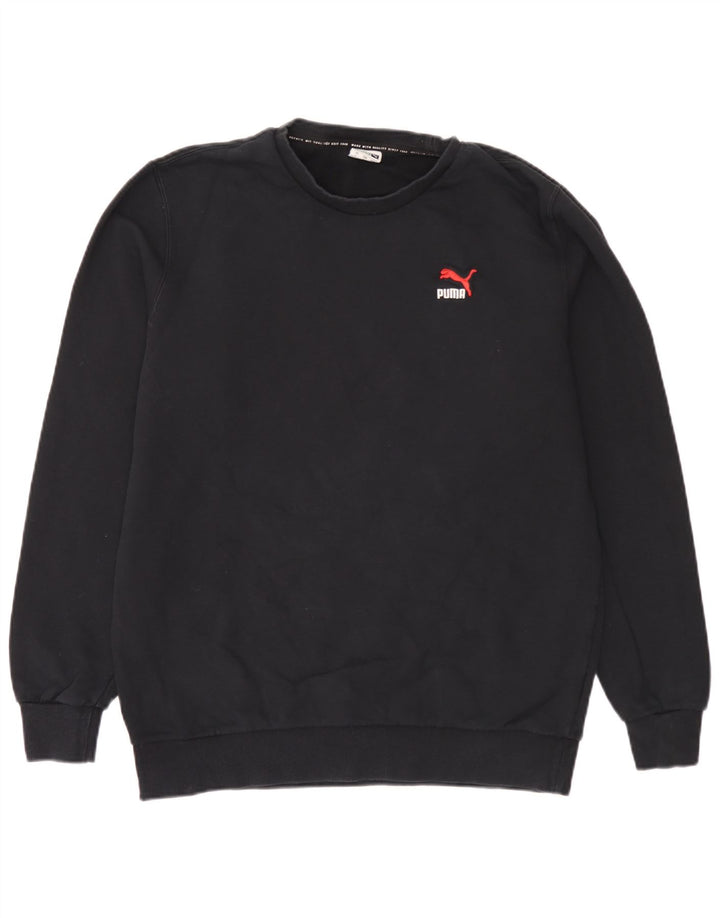Puma Sweat-shirt pour homme en coton noir Taille L