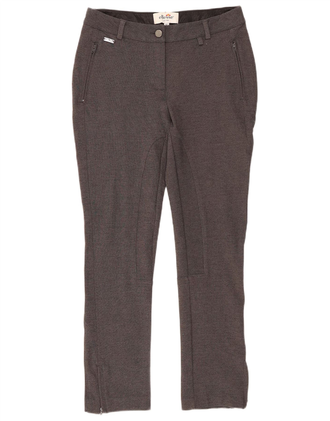 ELLESSE Pantalon Chino Slim Femme IT 42 Medium W28 L27 Gris Rayonne