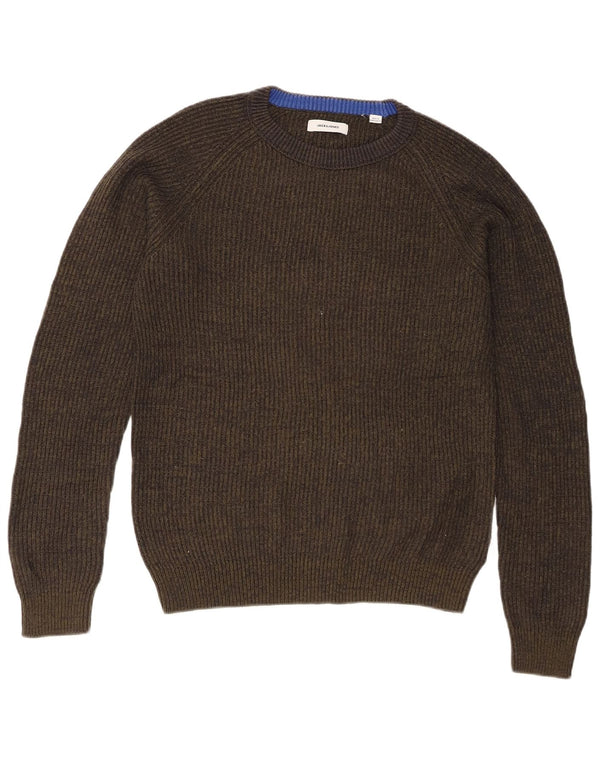 Jack & Jones Pull à col rond coupe classique pour homme Vert moyen moucheté