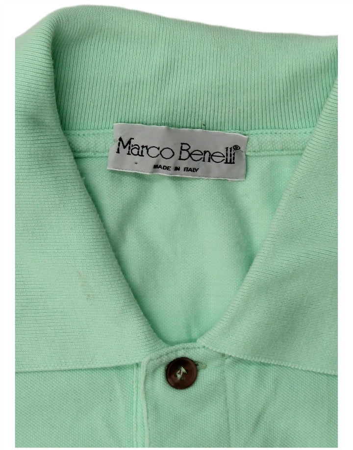 Polo Vintage Homme Vert Moyen