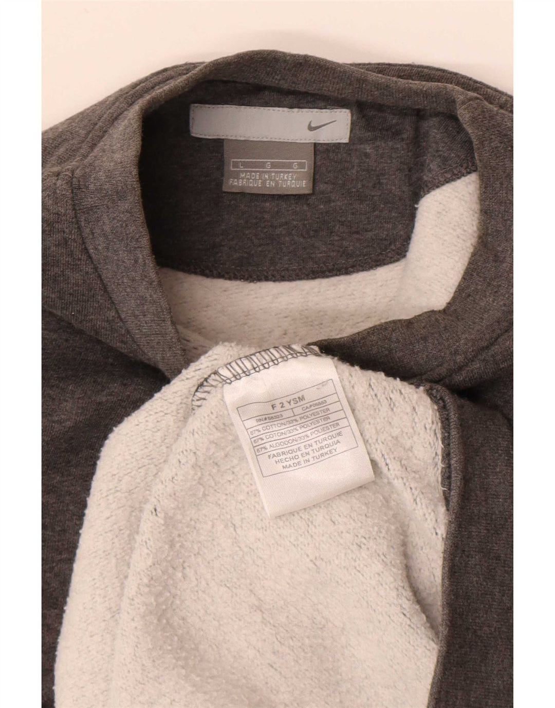 Nike Sweat-shirt pour homme en coton moucheté Gris Taille L