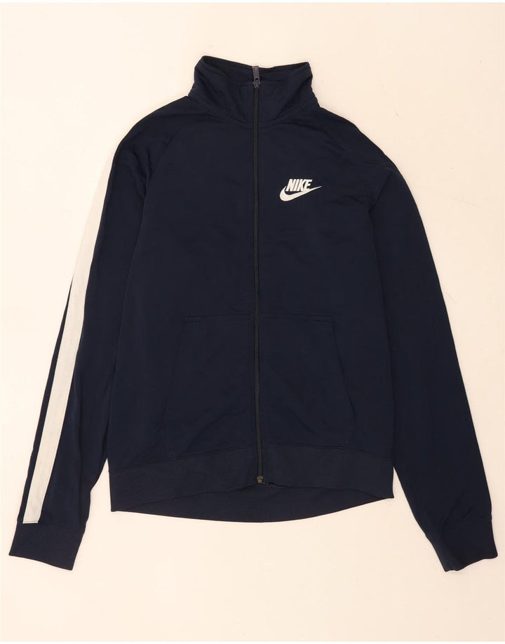 Veste de survêtement Nike pour homme en polyester color block bleu marine moyen