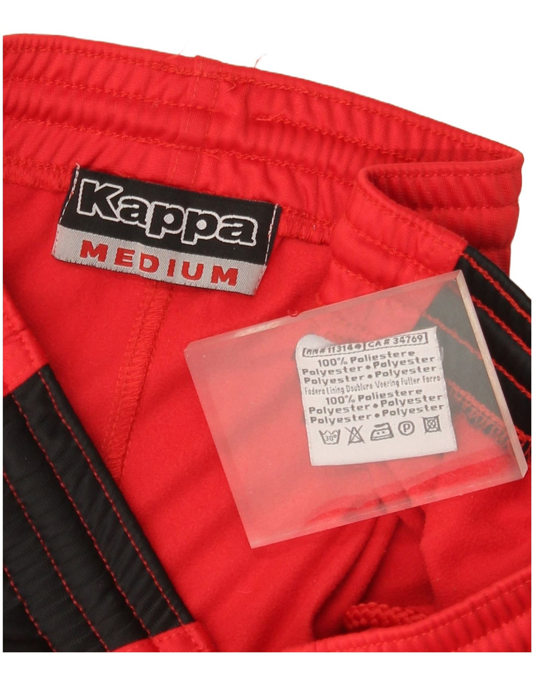 Kappa Pantalon De Survêtement Homme Rouge Moyen Colorblock Polyester