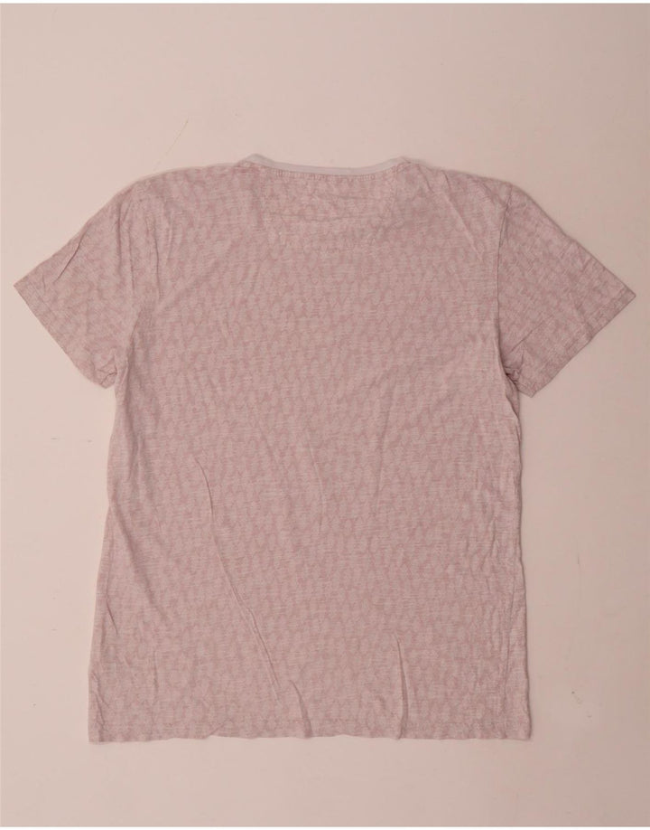 Fat Face T-Shirt Homme Top Rose Moyen Paisley Coton