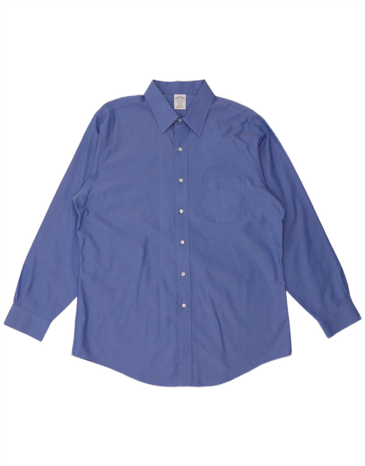 BROOKS BROTHERS Chemise Regent Homme Taille 16 1/2 Grand Coton Bleu