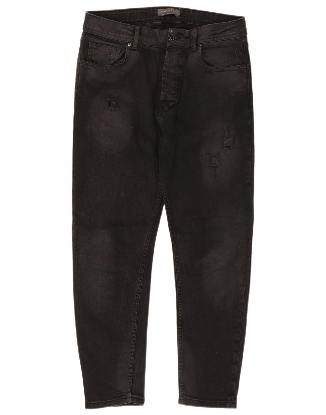 Zara Jean slim vieilli pour homme EU 42 Large W32 L26 Noir