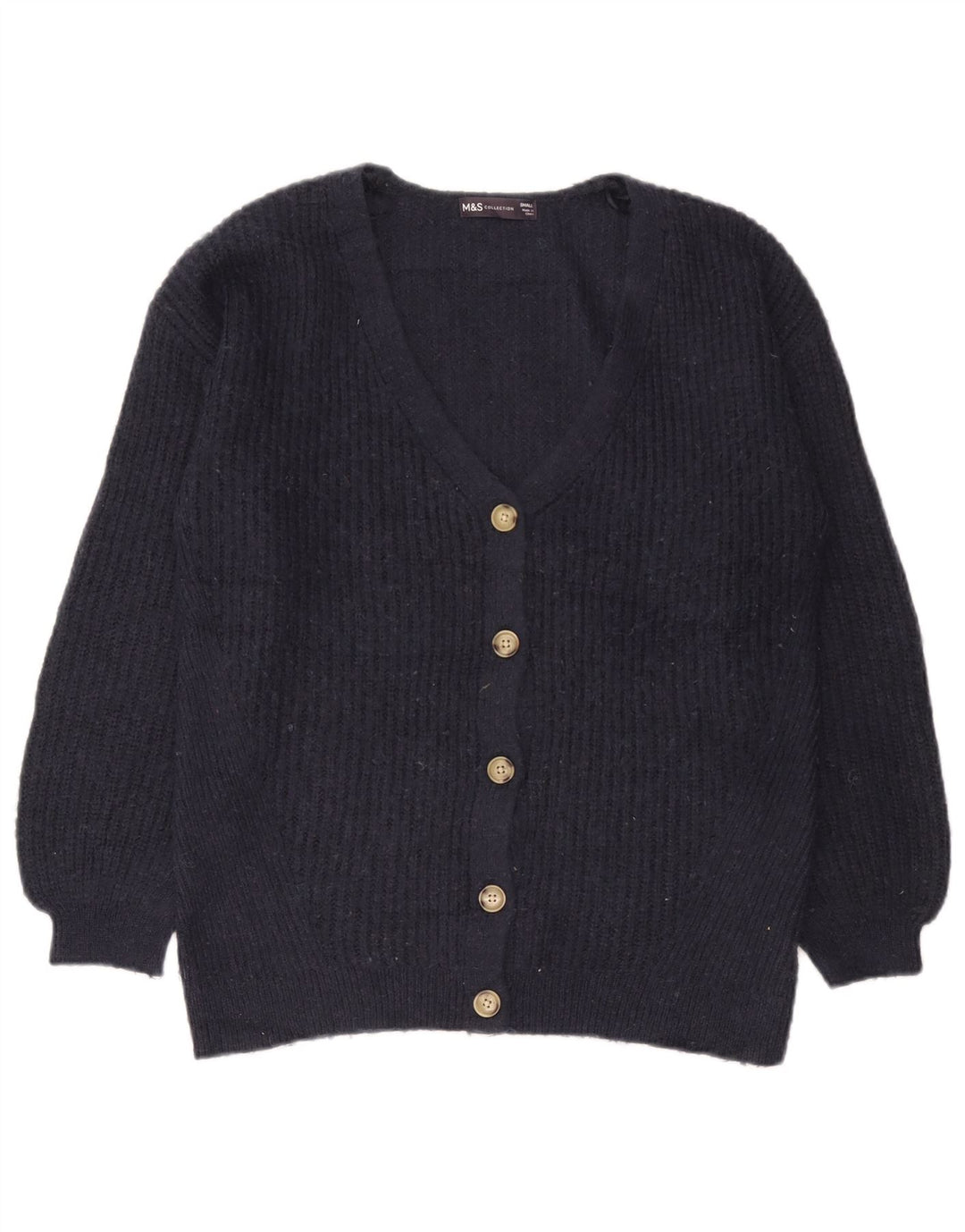 Marks & Spencer Pull cardigan surdimensionné pour femme UK 10 Small Bleu marine