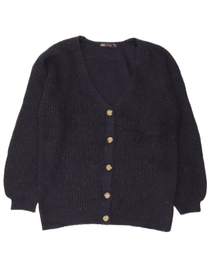 Marks & Spencer Pull cardigan surdimensionné pour femme UK 10 Small Bleu marine