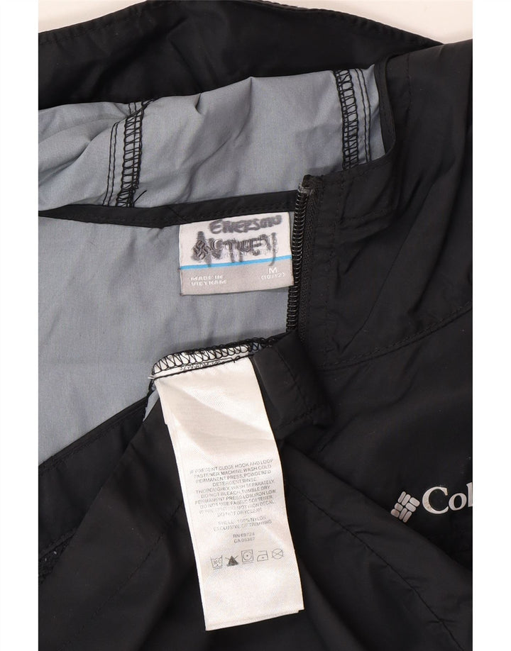 Columbia Veste de Pluie à Capuche Garçon 10-11 Ans Nylon Noir Moyen
