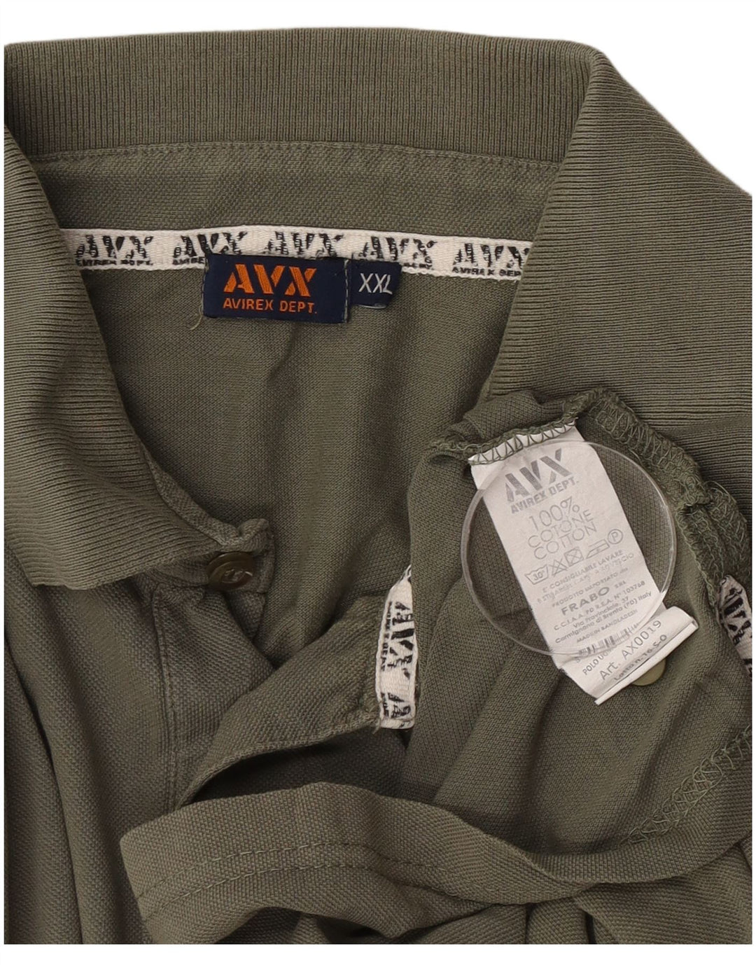 Avirex Polo Homme 2XL Kaki Coton