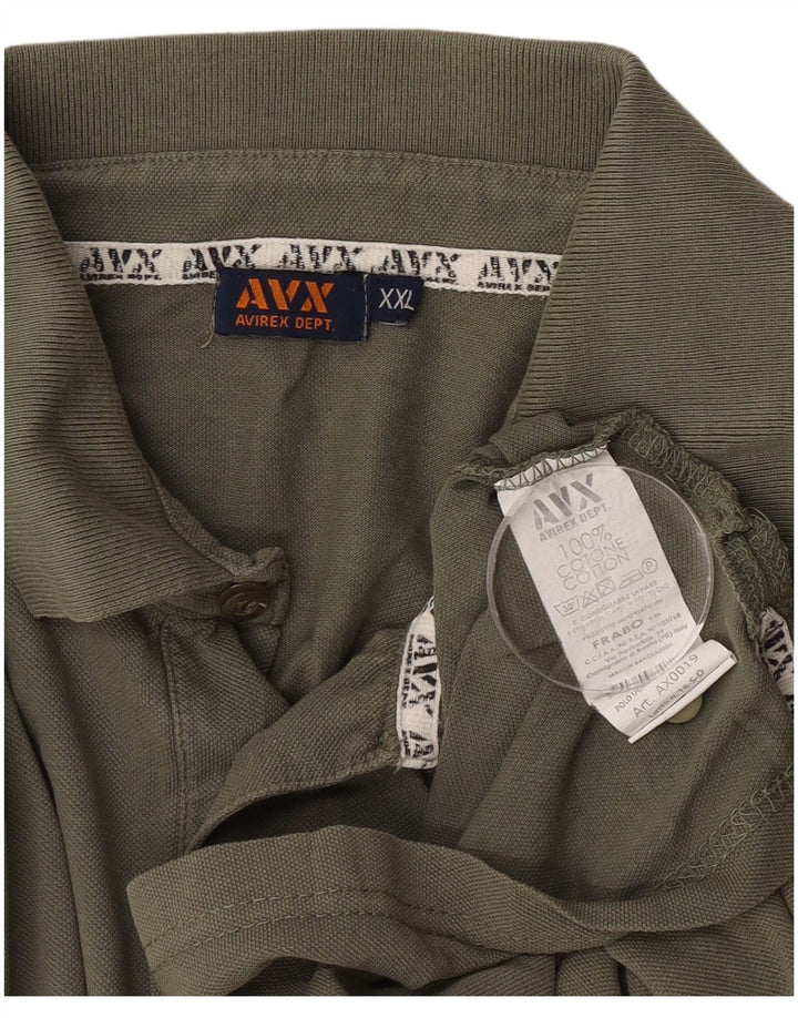 Avirex Polo Homme 2XL Kaki Coton