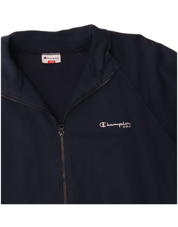 CHAMPION Veste de Survêtement Graphique Homme Large Bleu Marine Colorblock