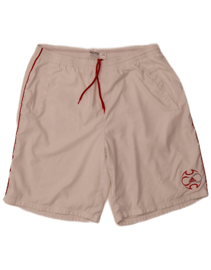 Adidas Short de sport pour homme XL Blanc Polyester