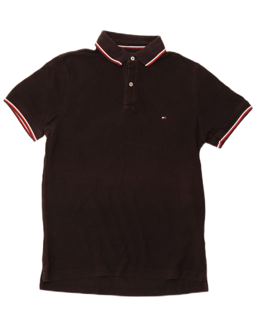 TOMMY HILFIGER Polo Slim Fit Homme Coton Noir Moyen