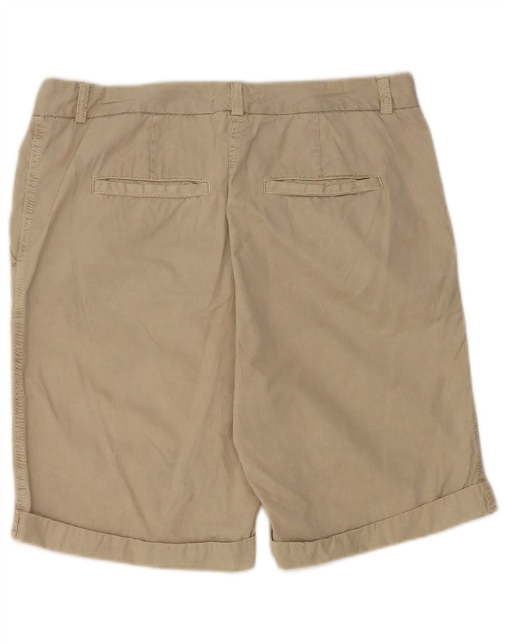 Marks & Spencer Short Chino Femme UK 12 Moyen W32 Coton Beige
