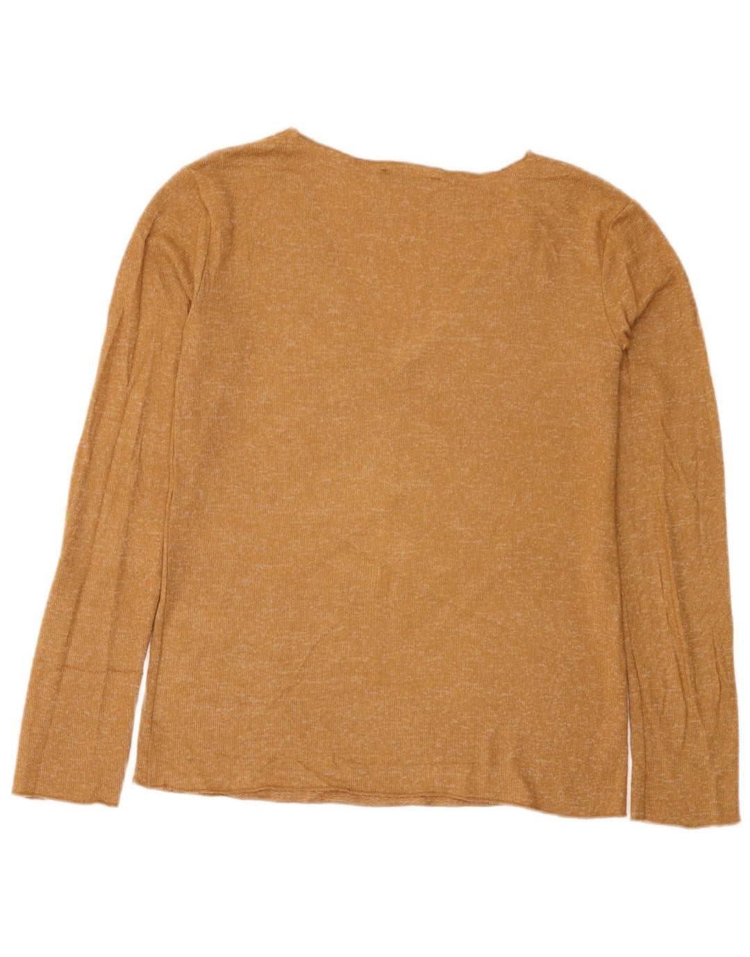 Zara Femme Top Manches Longues UK 10 Petit Beige Moucheté