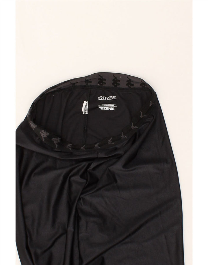 KAPPA Girls Tezenis Leggings 9-10 Years Black Vintage Kappa and Second-Hand Kappa from Messina Hembry 