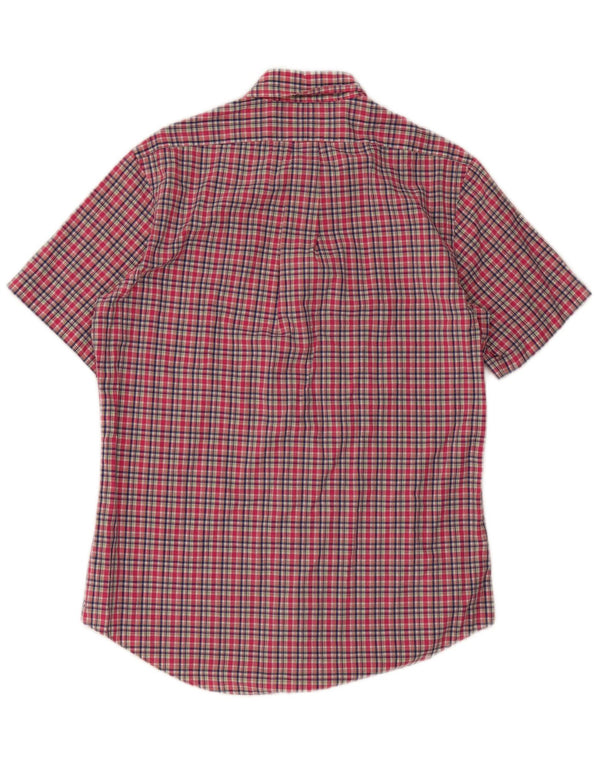 Polo Ralph Lauren Chemise à manches courtes pour hommes, coupe personnalisée, carreaux roses moyens