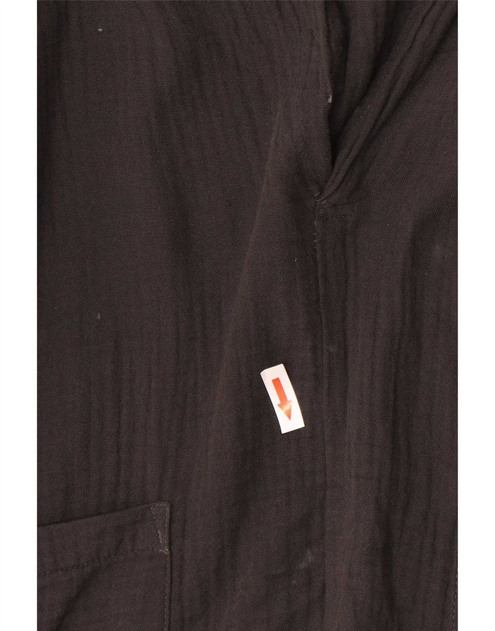 Zara Chemisier surdimensionné à manches 3/4 pour femme UK 12 Noir moyen