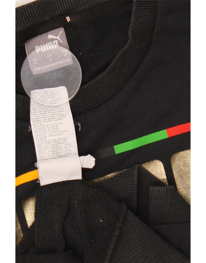 Puma Sweat-Shirt Graphique Homme Noir Moyen Coton