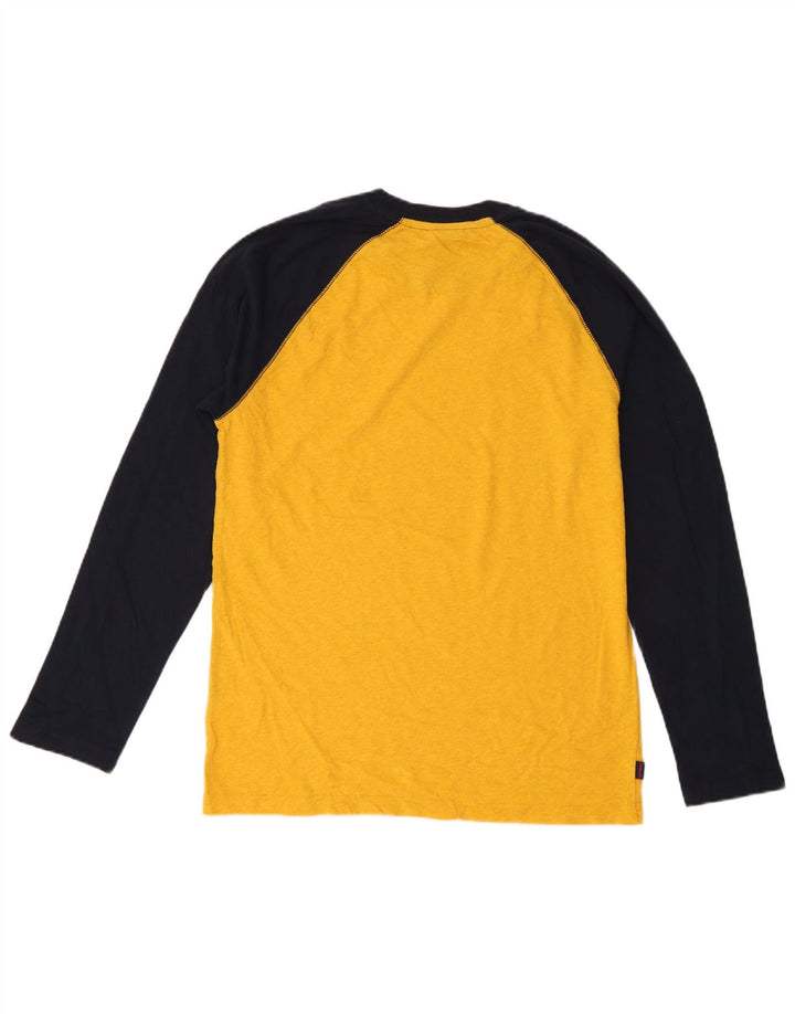 Superdry Haut à Manches Longues en Coton Colorblock Jaune Moyen Homme