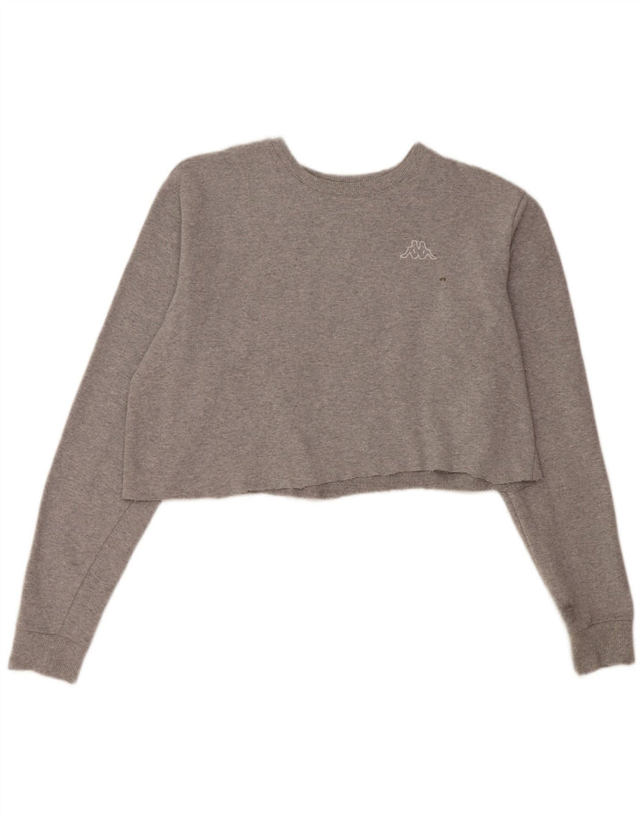 Kappa Haut court à manches longues pour femme UK 18 XL Gris