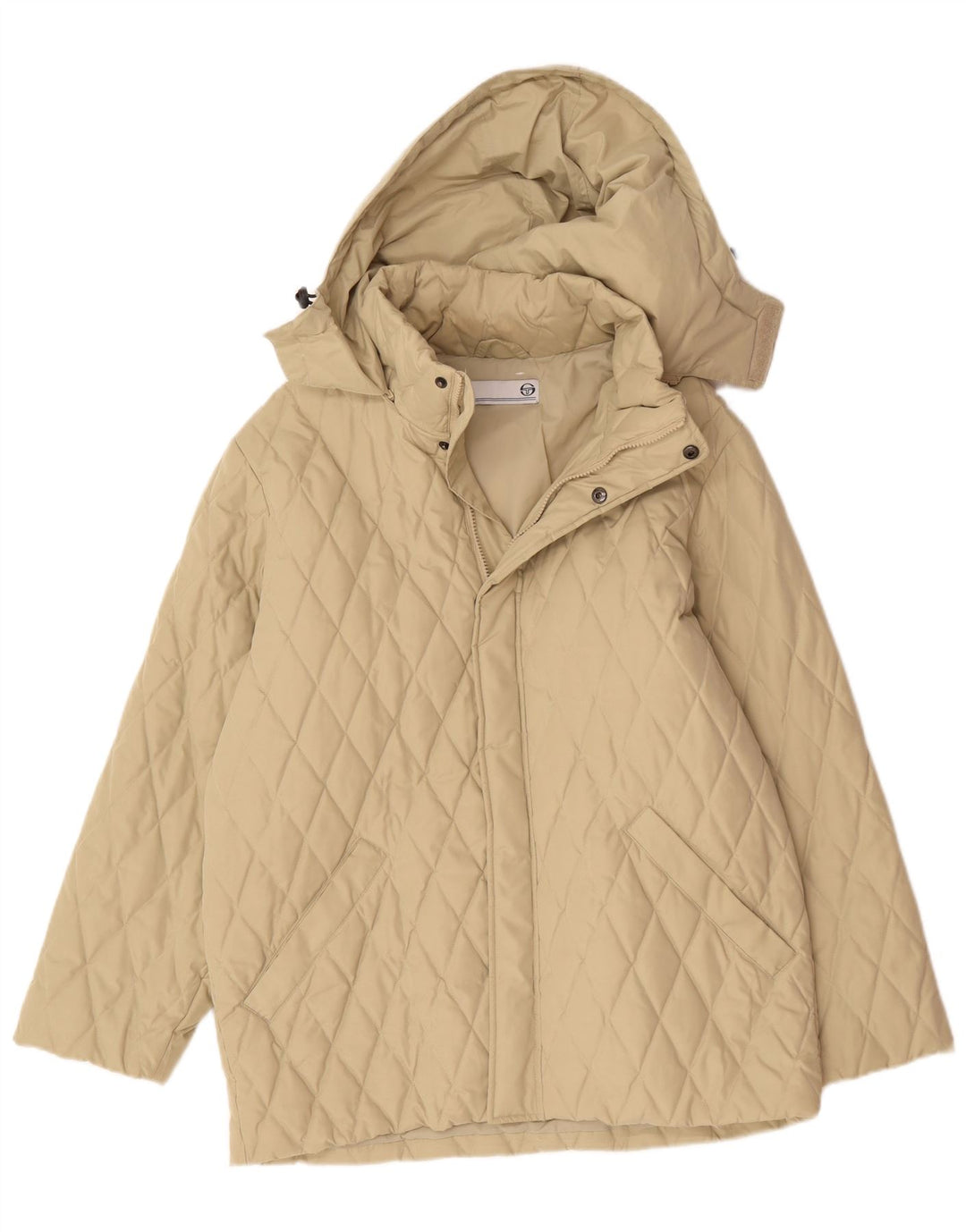 Sergio Tacchini Veste matelassée à capuche pour homme UK 38 Polyester Beige Moyen