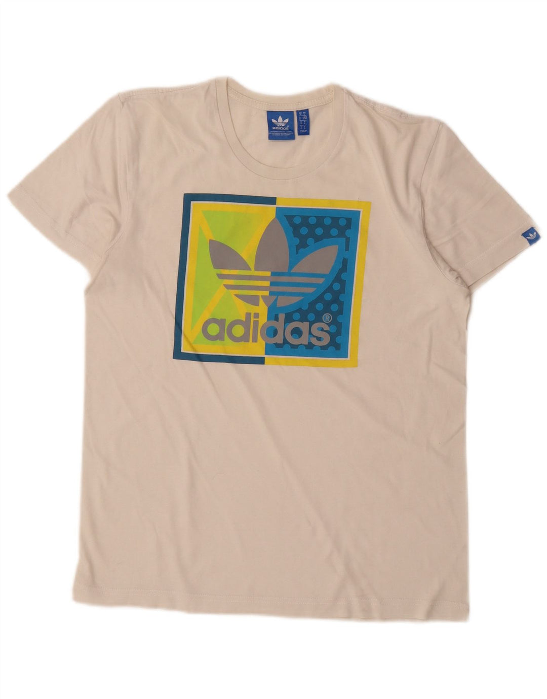 Adidas T-shirt graphique pour hommes, petit, blanc
