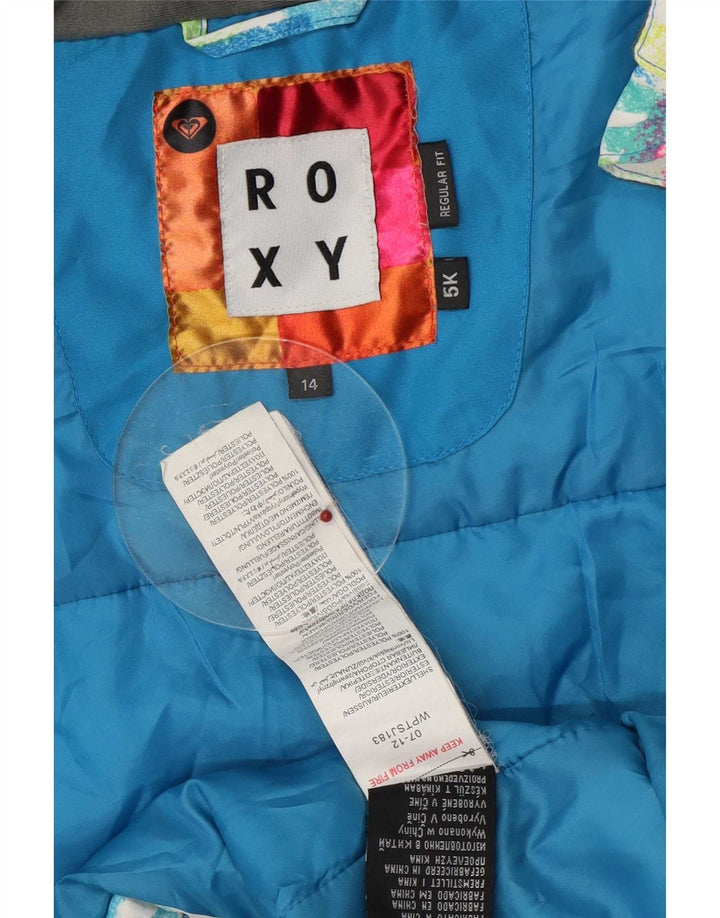 Veste de ski à capuche Roxy pour femme UK 14 Medium Multicolore Géométrique