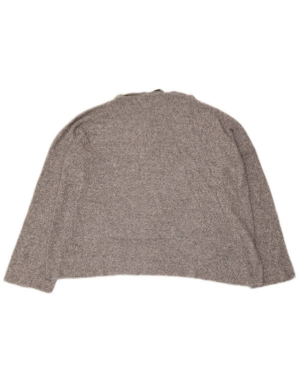 Zara Femme Top Manches Longues UK 44 Gris Moyen Moucheté